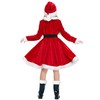Doxrmuru - Disfraz de Papá Noel rojo para niñas de
