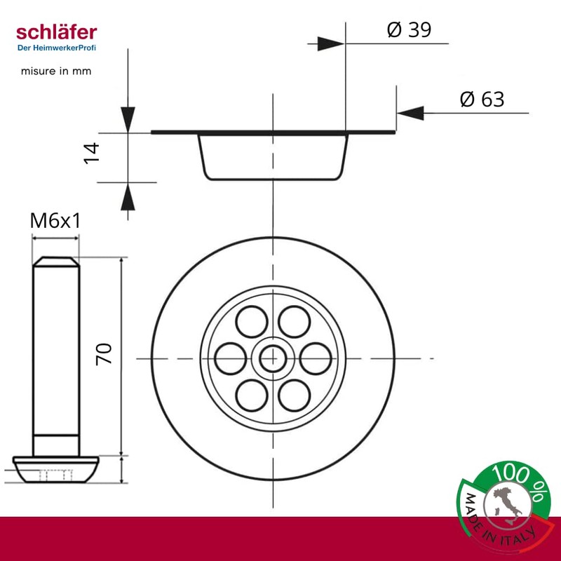Schläfer 4397192 - Diameter 63 mm - Replacement Strainer for