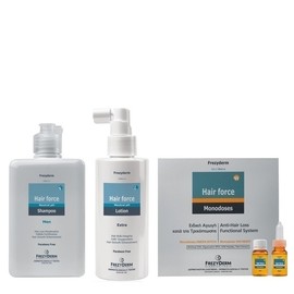 Frezyderm Hair Force Set Hair Force Shampoo Men 200ml Lotion Extra 100ml Monodose DayNight 14x10ml