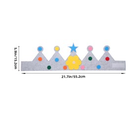 GLEAVI Felt Birthday Crown for Kids: Reusable Happy Birthday Hat Made of Felt with Interchangeable Numbers from 0 to 9 for Party Supplies