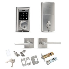 NEIKO 52905A Keyless Entry Door Lock Set - Stainless Steel & Zinc Alloy Keypad Lock with Handle and Deadbolt for Front Door