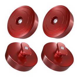 Bevinsee 4pcs Lifting Jack Pads Pucks Compatible with Corvette C5 C6 C7 GS Z06 ZR1 C8 Heavy Duty Aluminum Lift Point Adapter Pucks Essential Accessory for Safe Lifting, Red