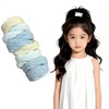 VIPMOFAN 子供用 マリンカラーヘアゴム 10本セット 高弾力 跡がつきにくい 滑り止め ヘアアクセサリー(8# ミストブルー系（10 本/箱）)8#