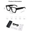 VANLINKER Thick Square Sunglasses for Men Women Retro Chunky Rectangle