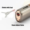 420 Carbon Steel 𝐂𝐮𝐭𝐭𝐞𝐫 and Lighter Set, Built-in 𝐏𝐮𝐧𝐜𝐡, Triple