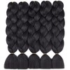 1B Crochet Braiding Hair 5pcs/lot Jumbo Braiding Synthetic Hair 24 Inch