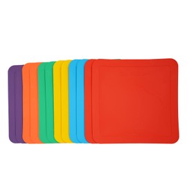 Eco Walker 12inch Flat Square Spot Marker Multi-Color Exercise Kids Floor Playmat (12pcs)