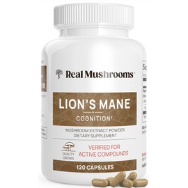 Lions Mane Mushroom Cognition (120 Capsules) Lions Mane Mushroom Powder Extract Capsules | Brain Supplement, Brain Vitamins, Focus Supplement