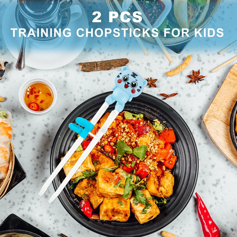 2 Pairs Cute Animal Training Chopsticks for Beginners and Adults