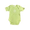 Miniblings Baby Bodysuit Shortsleeve Handmade Hand-Printed green On Off Button