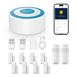 XNH Home Security Systems,13-Piece Wireless Alarm System,8 Door/Window Sensors, 2 Motion Detectors, 2 Remote Controls,Supports Mobile App Alerts, No Monthly Fees, Compatible With Alexa/Google