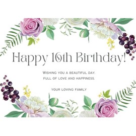Happy 16th Birthday: Guest Book for Girls or Boys 16 Years Old Anniversary Party Sign In Memory Floral Themed | Registry Book | Keepsake for Leaving Messages & Advice | Meaningful Gifts & Presents