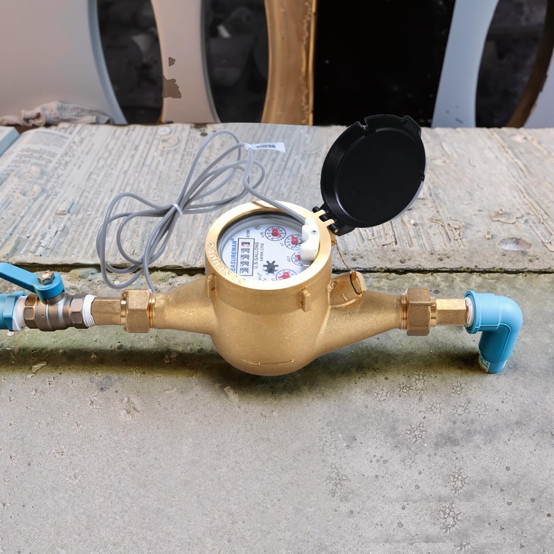 MEASUREMAN 1/2" Pulsed Multi-Jet Gallon Water Meter Fully Brass Pulse