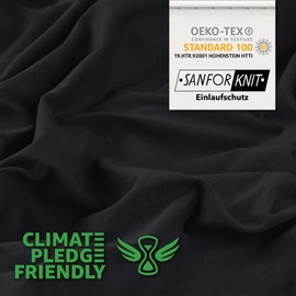STUDIO Basic Fitted Sheet, 90 x 190 cm, 100% Combed Cotton, Oeko-Tex Standard 100, Bed Sheet, Jersey, Anthracite