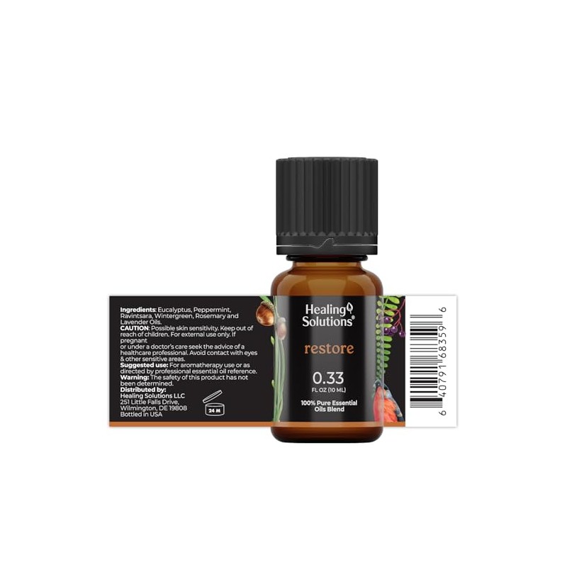 Healing Solutions Restore Blend Essential Oil - 0.33 Fluid Ounces