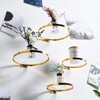 Laroal Small Floating Shelf With Gold Frame Wall Mounted Round