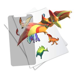 HoloToyz Abacus Brands Jurassic Dinos AR Stickers - Magic Augmented Reality Hologram Stickers Come to Life with Smart Phone - 4D for Kids