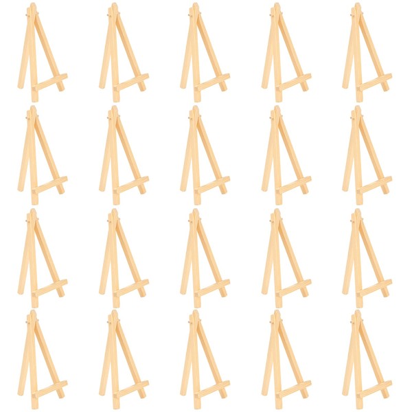 Mini Wooden Easel, 20 Pieces Triangle Easel, Photo Painting, Small