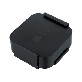 TygerClaw Wall Mount Bracket TV Box Holder Compatible with 2nd, 3rd, and 4th Generation Apple TV, Aluminum LCD7007BLK Black