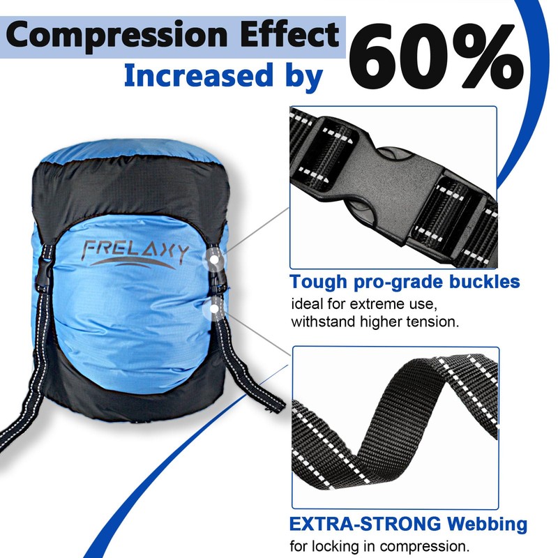 Frelaxy Compression Sack, 40% More Storage! 11L/18L/30L/45L/52L Compression Stuff Sack,