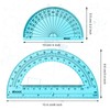 EBOOT 2 Pcs Plastic Protractor Clear 180 Degrees Transparent Protractor