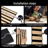 2Pcs Wood Slat Acoustic Panels for Wall - 47.2in x