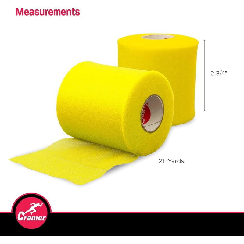 Cramer Tape Underwrap, Single Roll, Brite Yellow, Non-Latex Pre Wrap