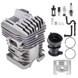 Timunr Chainsaw Cylinder Piston Kit 49mm Replacement for Stihl MS390 MS290 MS310 029 039 with Spark Plug Decompression Valve