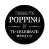 36 2.5-inch Popcorn Stickers - Thanks for Popping By to