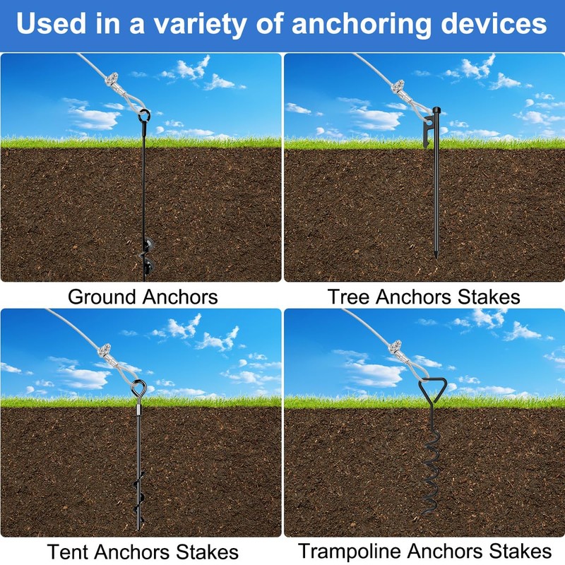 Hannger 1/8" Wire Rope Kit, 100FT PVC Coated Steel Cable