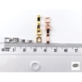 ONDEGO Folding Clasp Extension Silver Rose Gold Necklace Bracelet Intermediate Piece Clasp (Gold)