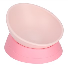 Pets Bowl Dog Cat Tilted Pet Bowls Bowl Lovely Feeding Supplies For Dogs Cats Feeder（Pink）