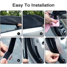 Sun Protection Car Baby, Car Sun Protection Children's Sun Visor, Car with UV Protection, Sun Protection Roller Blind Car for Side Windows, for 95% of Cars, Protects Passengers, Baby, Children and