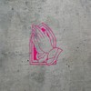 Decal Stickers of Hands Held in Prayer S (Pink) (Set