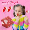 4E's Novelty 38 Pack Heart Shaped Lollipops, Strawberry and Cream