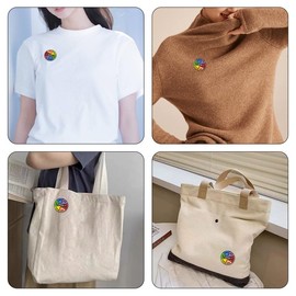 2Pcs Enamel Pins, Funny Pin Badge, Color Wheel Lucky Wheel Brooch, Enamel Pin Badges for Women Girls Hat Jacket Jeans Decoration Funny Gift