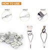 Picture Hanging Wire, Plastic-Coated Stainless Steel Wire with 50pcs Aluminum
