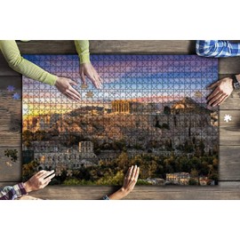 1000 Piece The Parthenon Temple at The Acropolis of Athens, Greece Large Piece Jigsaw Puzzles for Adults Educational Toy for Kids Creative Games Entertainment Wooden Puzzles Home Decor