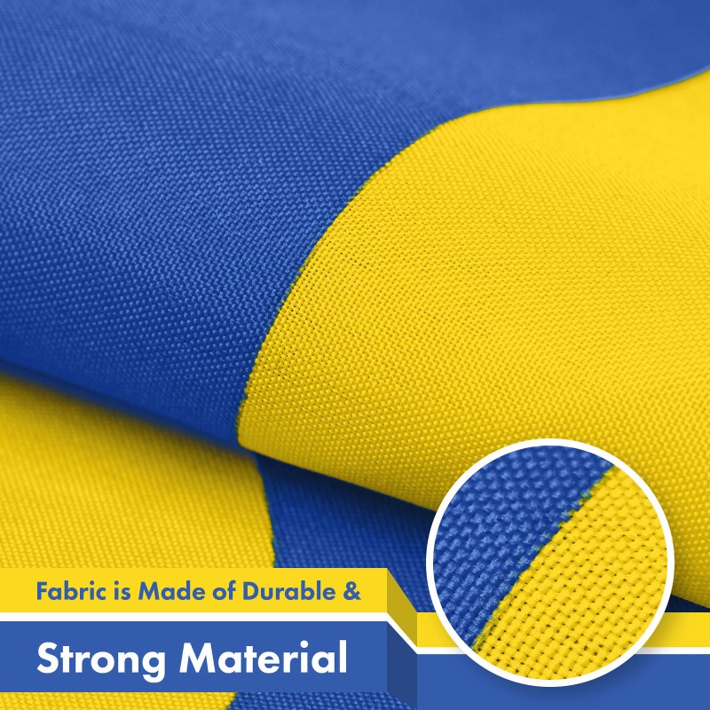G128 3 Pack: Ukraine Flag 3x5 Ft Printed 150D, 4