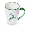 GMUNDNER KERAMIK Supermax Breakfast Cup Capacity 0.5 Litres Green Deer