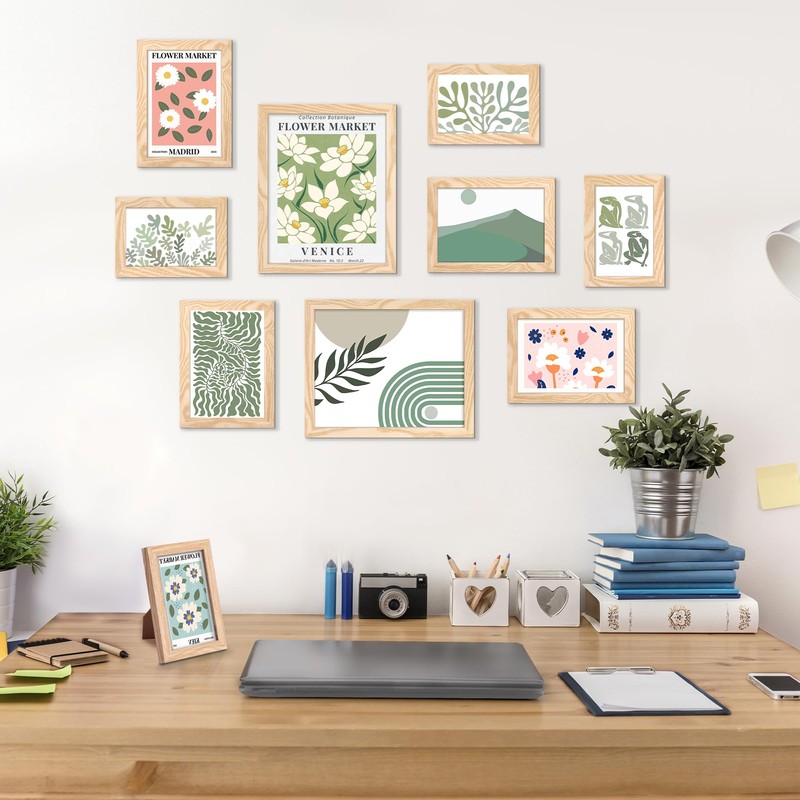 upsimples 10 Pack Picture Frames Collage Wall Decor for Mounting