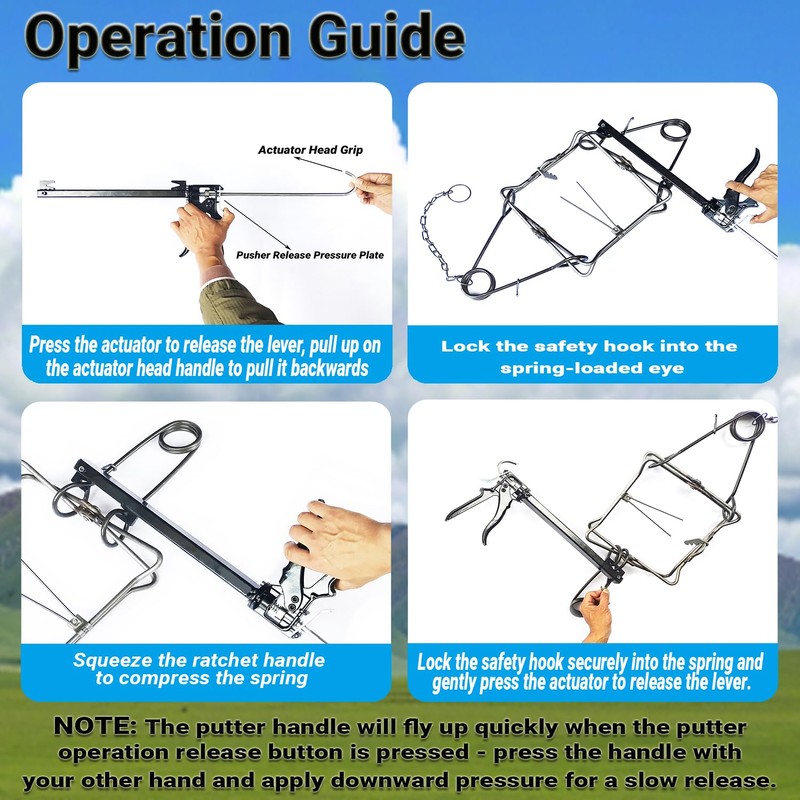 New Trap Setting Tool:Heavy Duty Bodygrip Trap Setter Sets Body