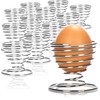 com-four® 12 x Egg Cups Chrome-Plated Metal Elegant Egg Holders