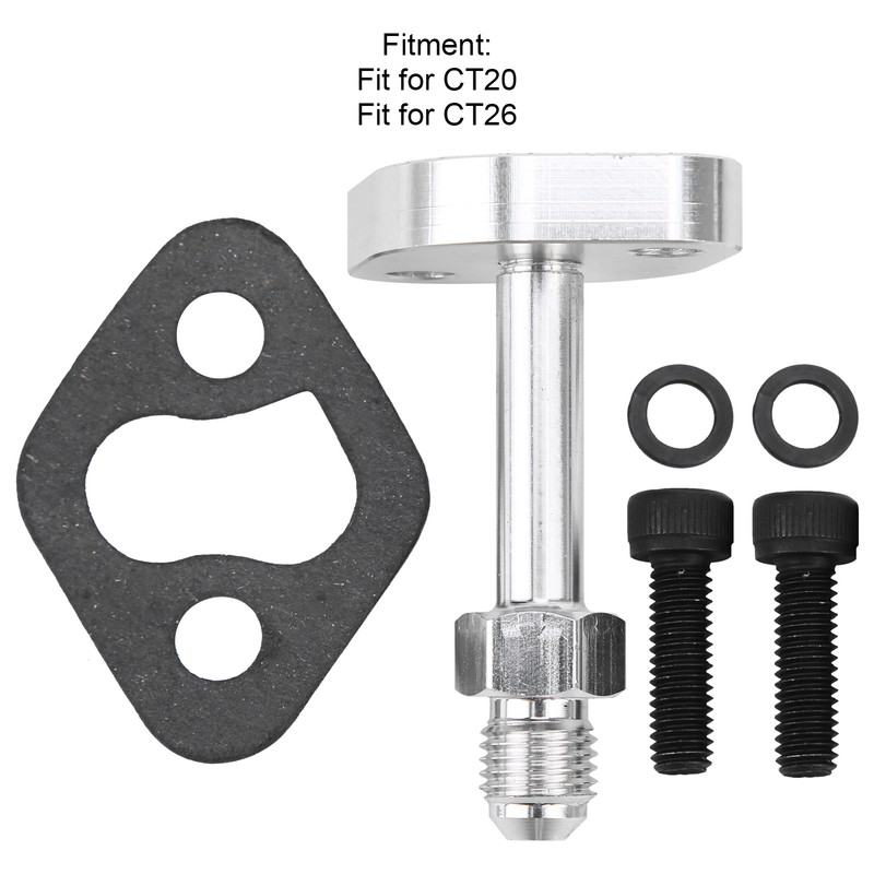 Turbo Oil Water Drain Return Flange Adapter Kit Aluminium Alloy