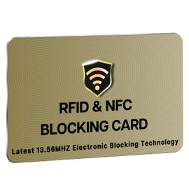 SaiTech IT RFID Cards One Card Protects Entire Wallet Purse For Men & Women, Contactless Bank Debit Credit Card Protector ID ATM Guard Card – Golden (1 Pcs Golden)