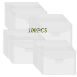 OTCRAFT 100 Pieces 5x7 Inch Stamp and Die Storage Bags Resealable Clear Plastic Bags Storage for Cutting Dies Stamps Crafts for