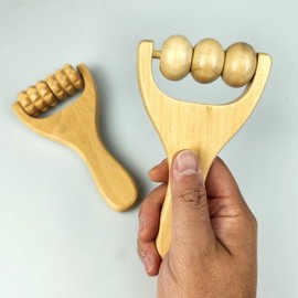 Portable Wooden Massager Acupressure Massager roller circular 8ea