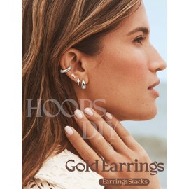 Dochais 4 Pairs Gold Earrings for Women 16K Gold Plated Hypoallergenic Earrings Set for Women