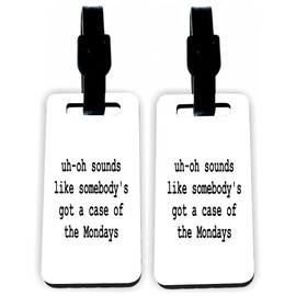 Sam Sandor-Your Lack of Planning is not My Emergency - Masonite Luggage Identifier Tags with Straps (x4)