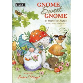 Lang Companies, Gnome Sweet Gnome 2026 Planner, 8.5'' X 12'', 12-Month Calendar with Stapled Binding
